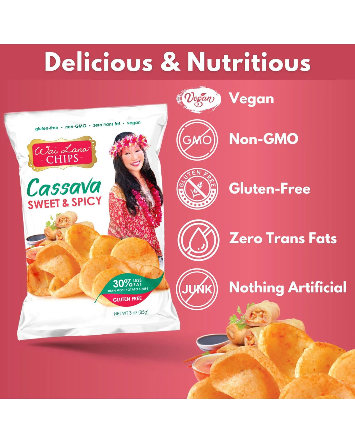 Wai Lana Cassava Chips: Sweet & Spicy