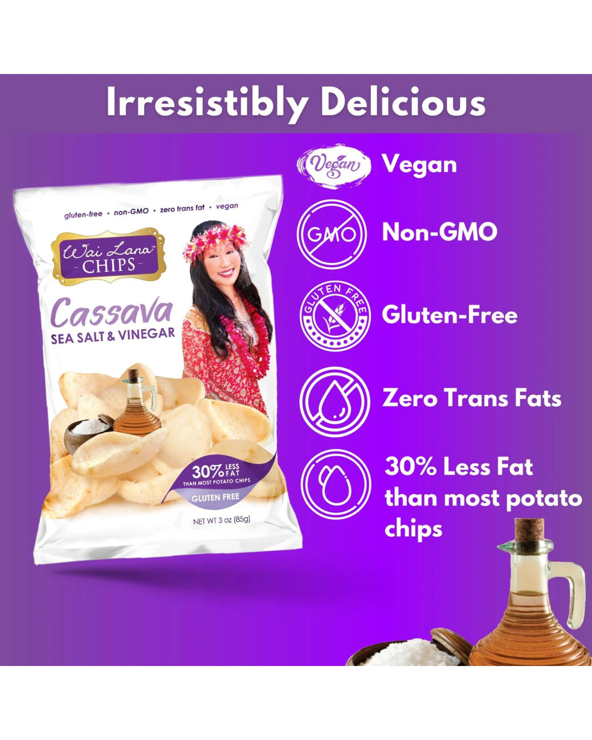 Wai Lana Cassava Chips: Sea Salt & Vinegar