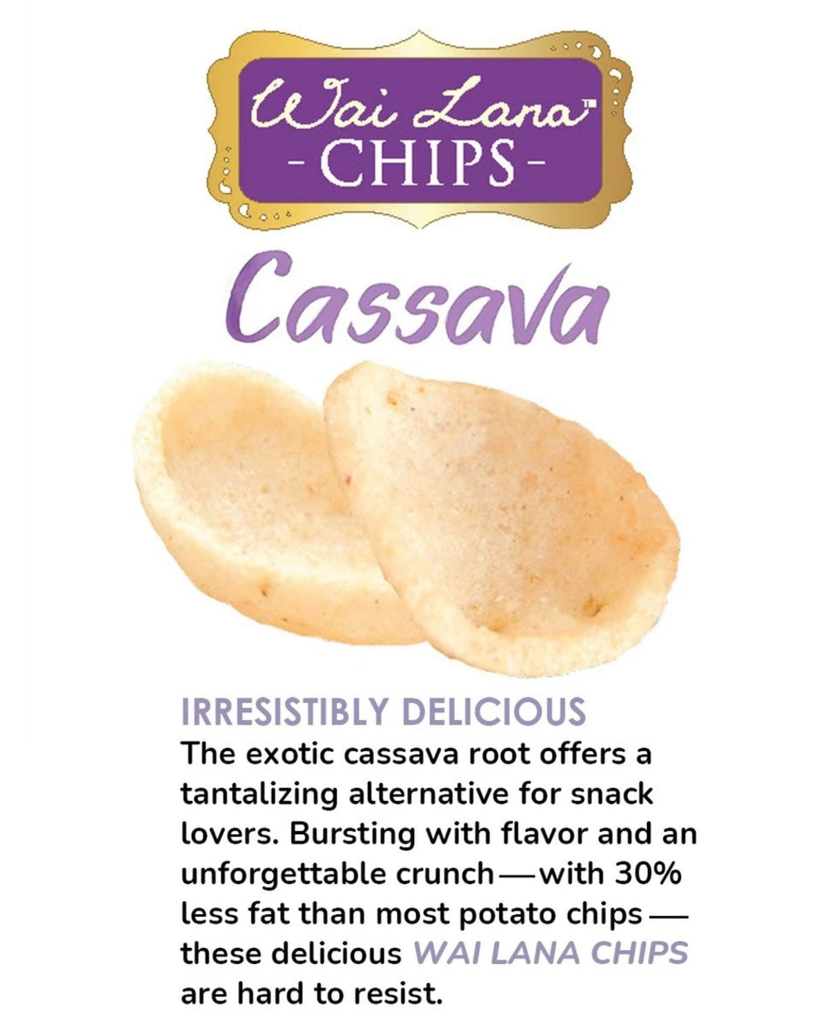 Wai Lana Cassava Chips: Sea Salt & Vinegar