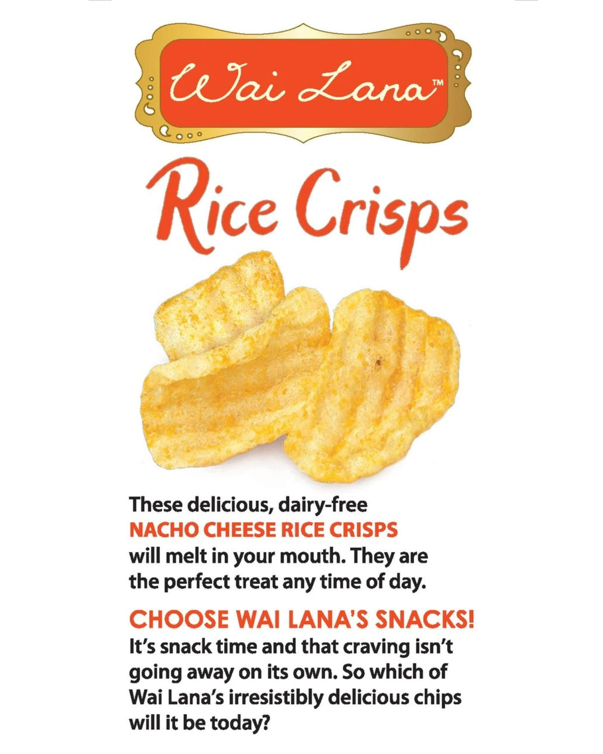 Rice Crisps : Nacho Cheese (Vegan)