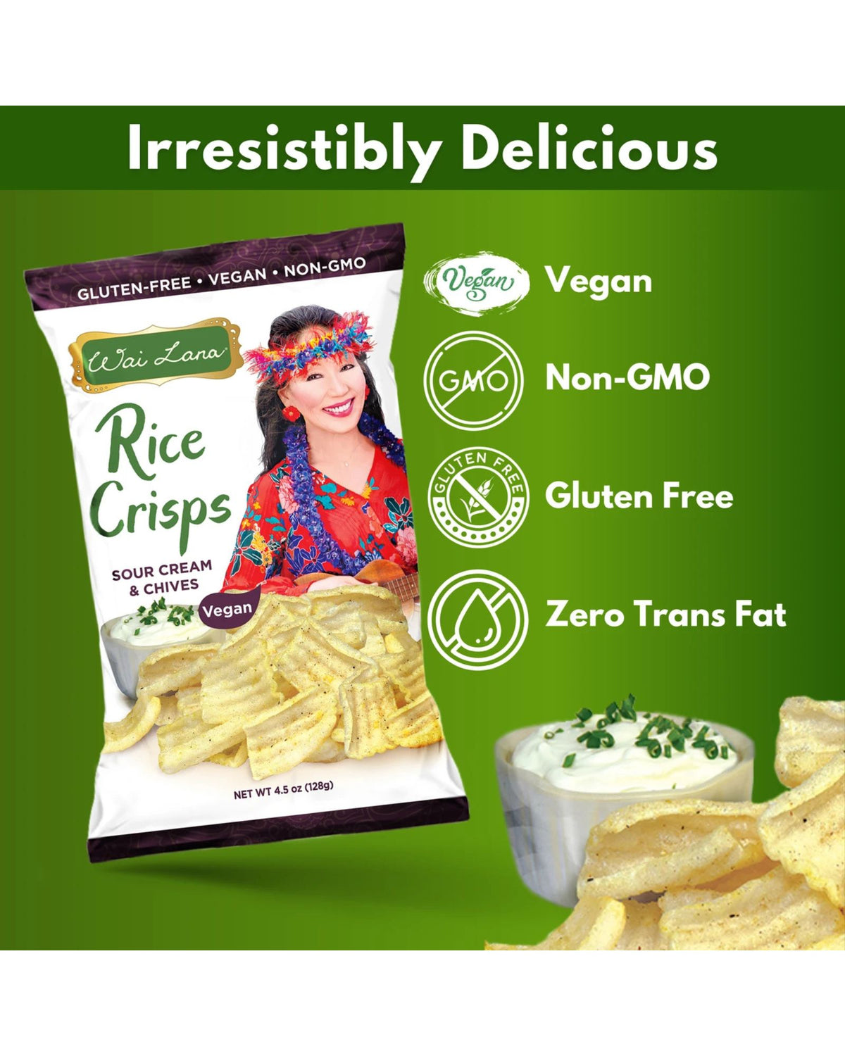 Rice Crisps : Sour Cream & Chives (Vegan)