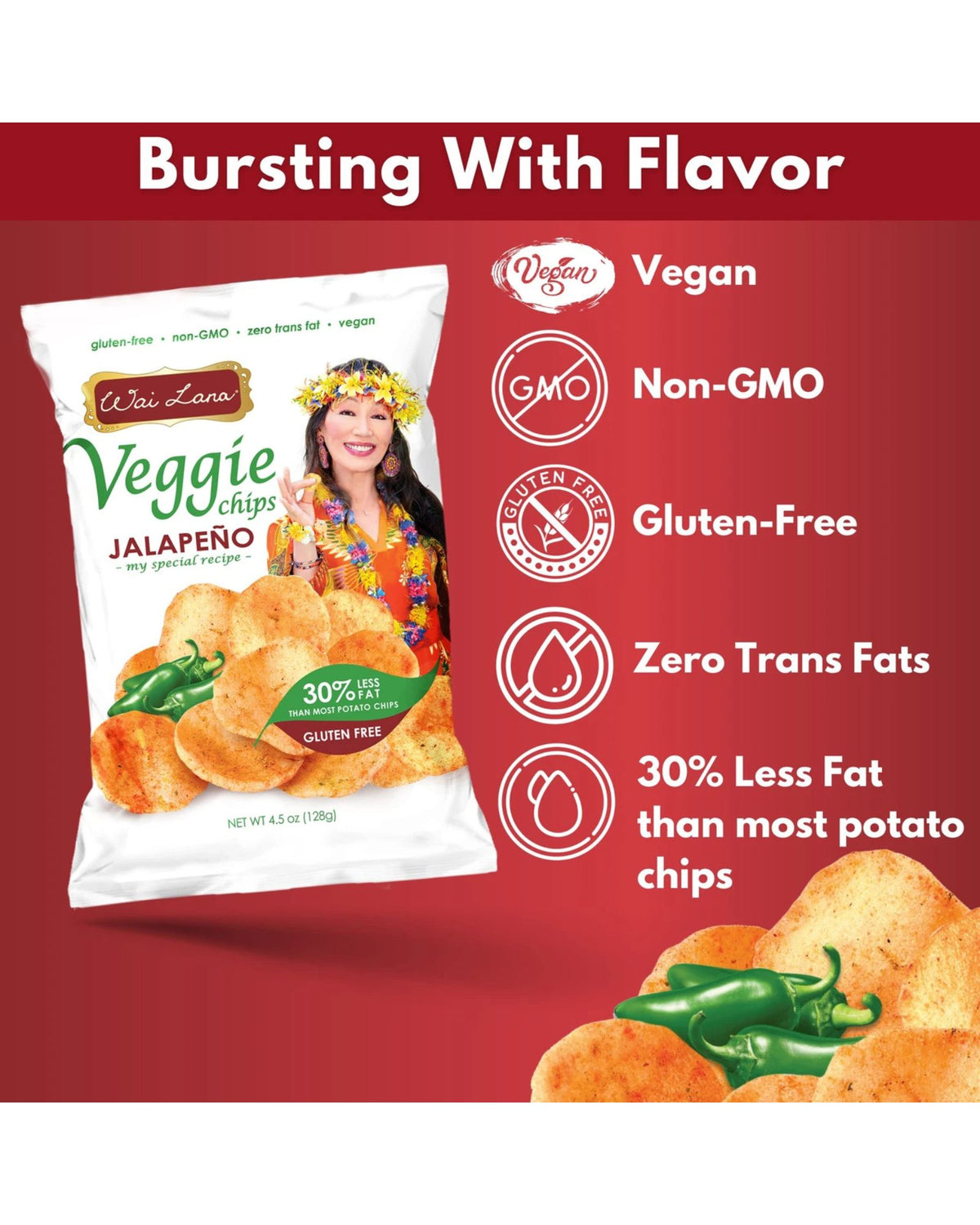 Wai Lana Veggie Chips: Jalapeno