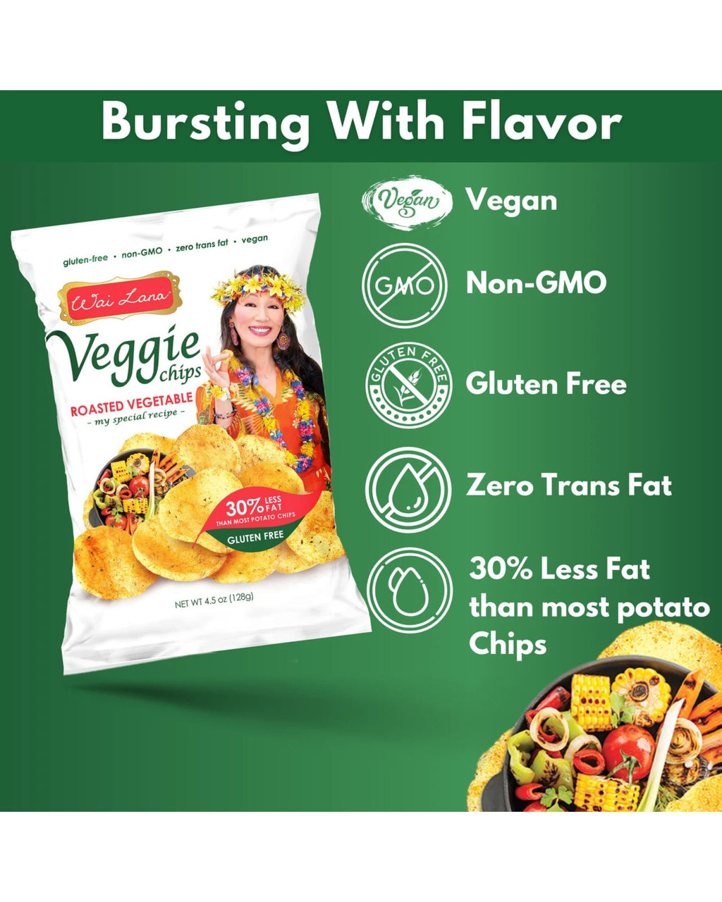 Wai Lana Veggie Chips: Roasted Vegetable