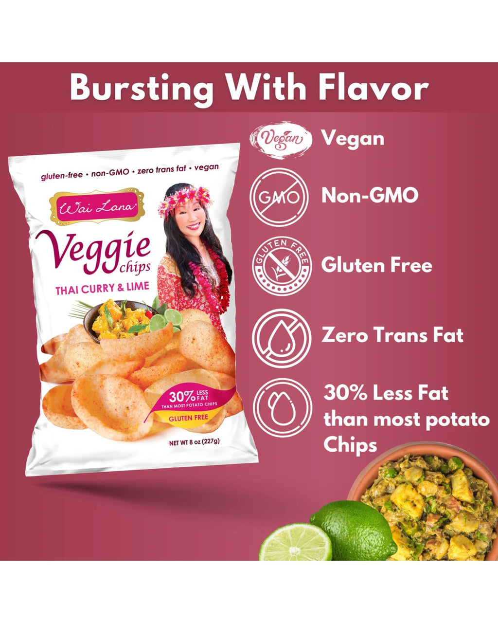 Wai Lana Veggie Chips: Thai Curry & Lime